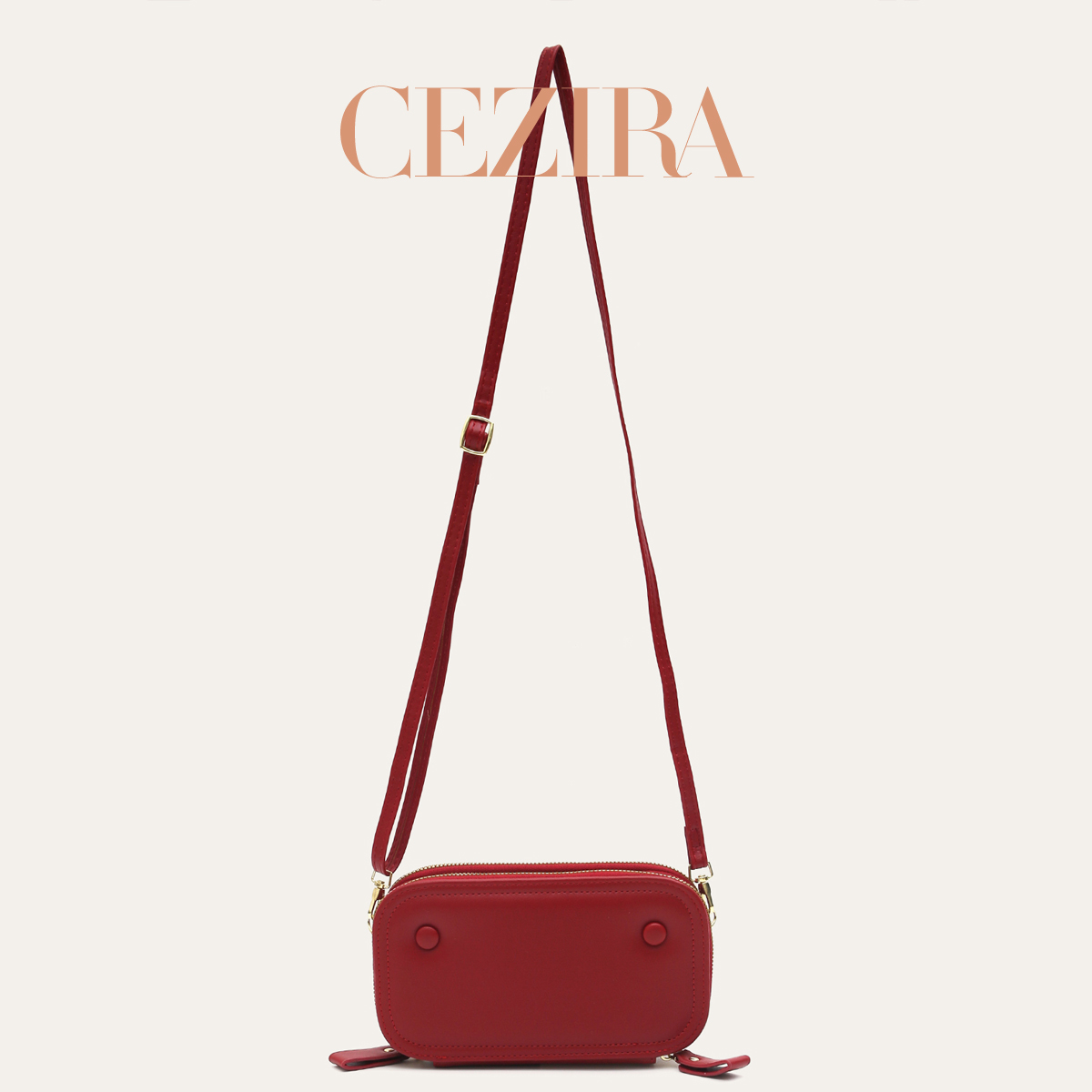 Luxury Bags Cute - CR ラグジュアリー エレガント レッド 光沢レザー スクエアバッグ