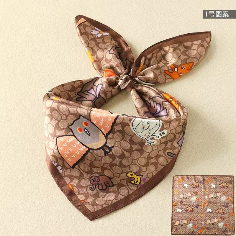 新しいシルクスクエアスカーフ女性高級花柄プリントハンカチソフ - Luxury Bags China のレビューと価格