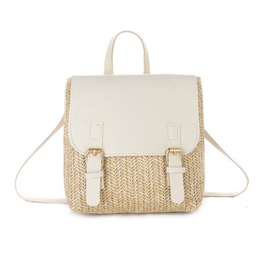 多用途バッグ PU レザーわらバックパックレトロデザインエレ - Luxury Bags Leather のレビューと価格
